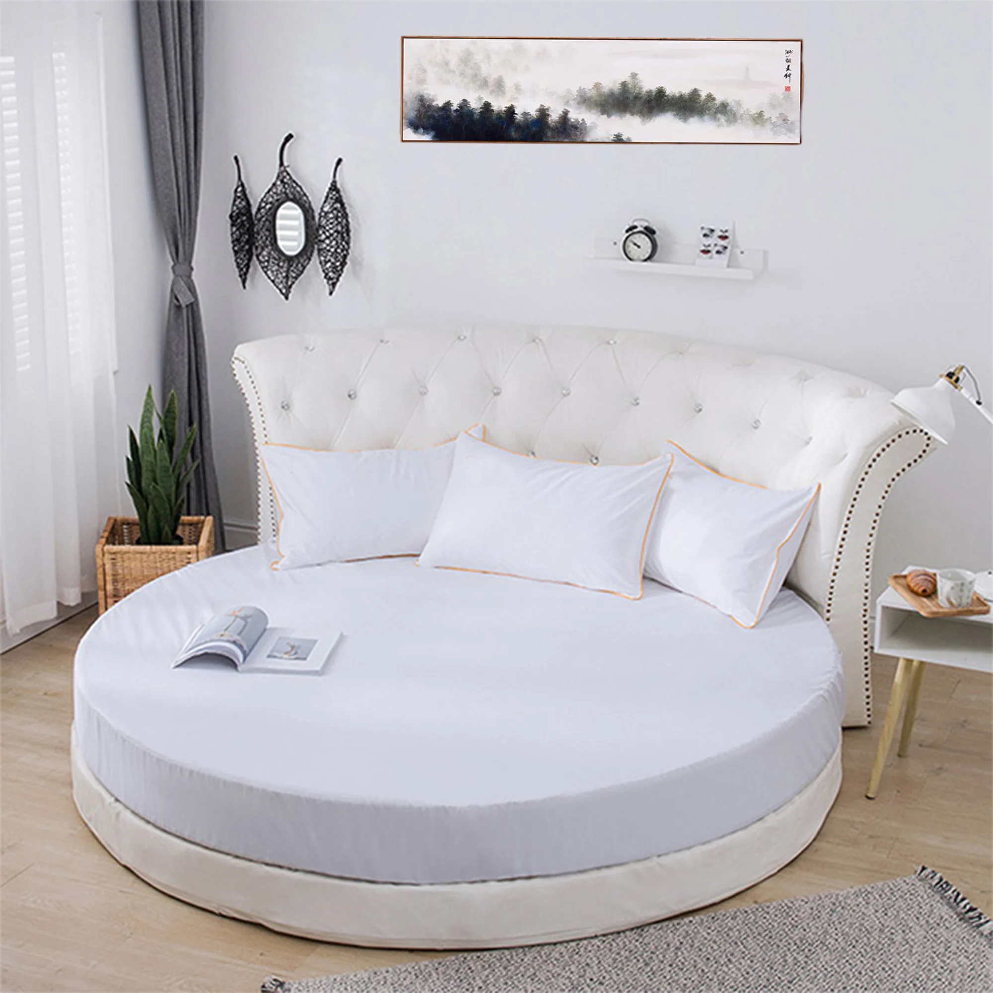 Cheap Pillow Top King Sizes Round Beds Mattresses Memory Foam Double Bed Sleeping Bonnell Spring Mattress