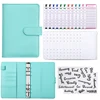 Raccoglitore color teal + foglio per il budget + 8 tasche per il budget + 2 adesivi