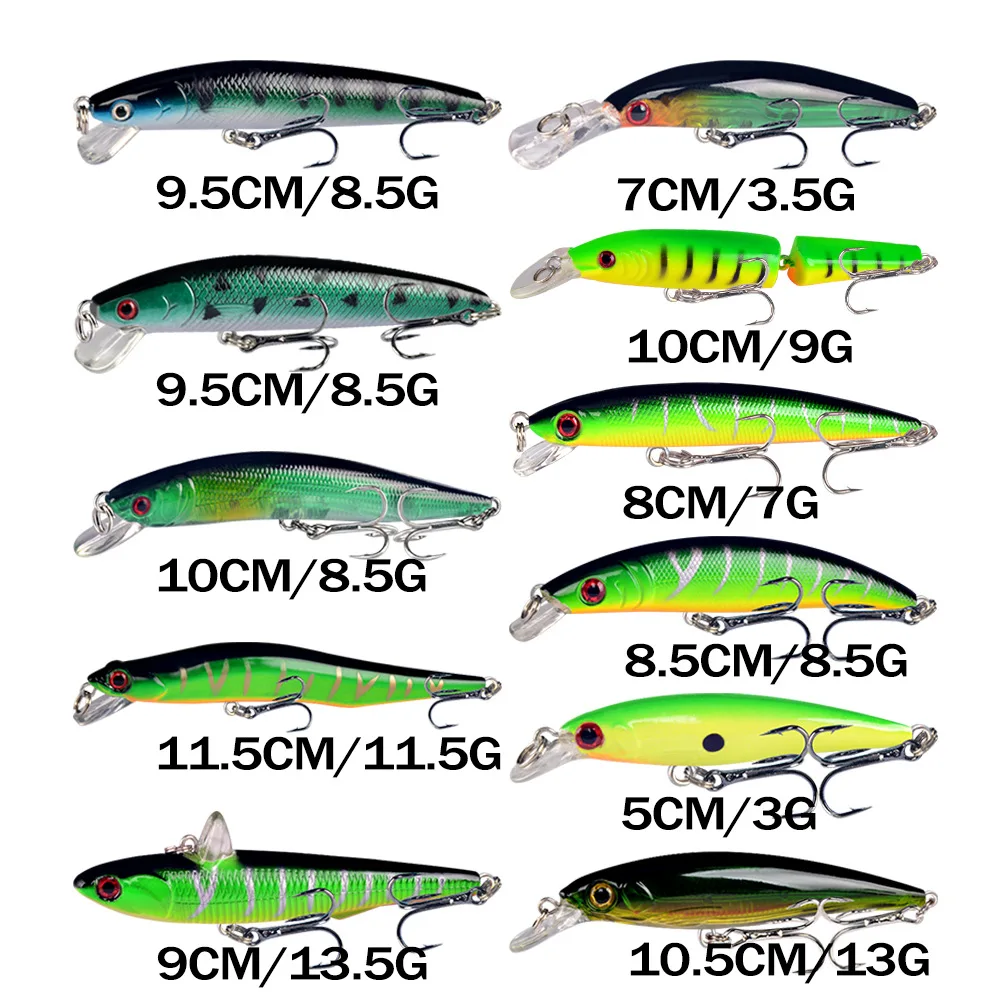 50pcs bass fishing lures kit set