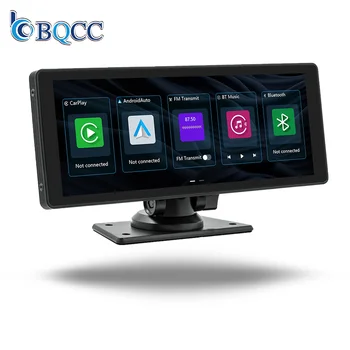 BQCC 10.26" IPS screen portable car radio Wireless Carplay &Android Auto mirrorlink BT USB FM build-in DVR car player B5303R