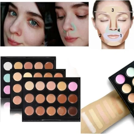 MKNZOME 6-Farben Concealer Palette Mit Pinselset – Farbkorrektur & Contouring Make-up Für Gesicht & Augenringe