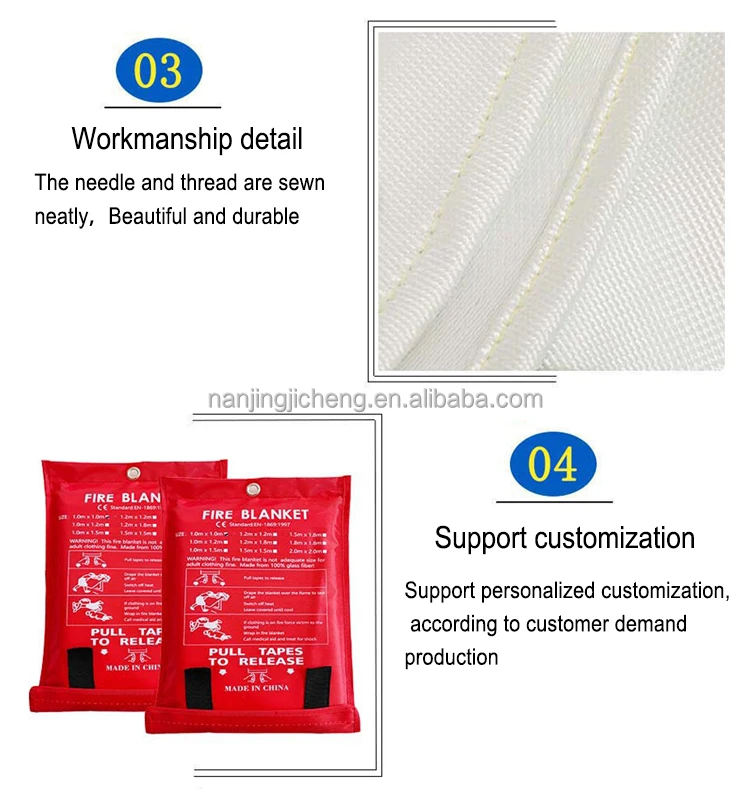 Fiberglass Emergency Fire Blanket Fireresistant And Proof For Home