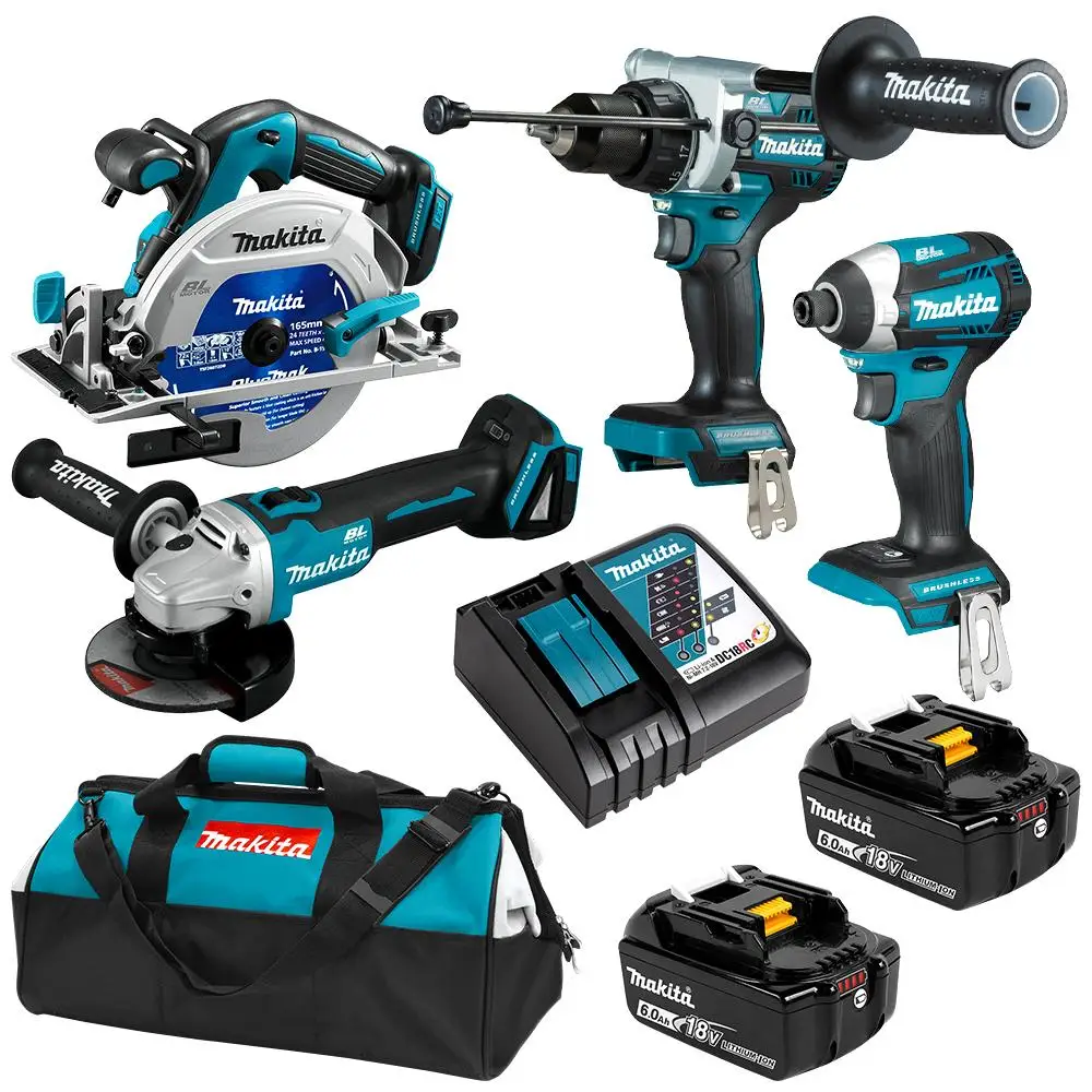 Makita 18v Combo Kit 18v Battery Charger Dhs680 Cordless Electric ...