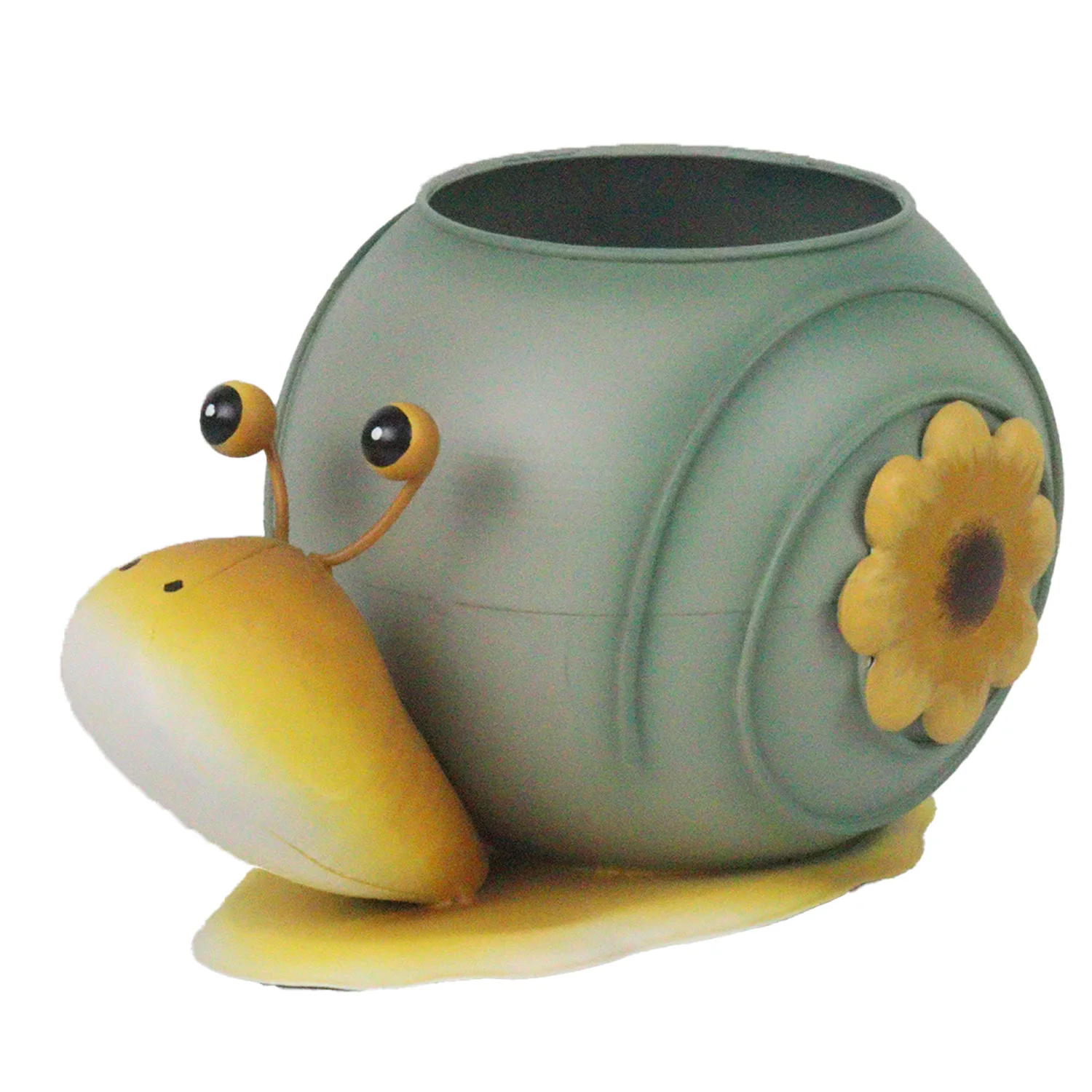 Unique Cute Planter Metal Snail Succulent Flower Pot  Fun Planter for  Outdoor or Indoor Spaces NA23A174