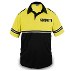 Men's Workwear 2 Tone Bike Patrol T Shirt With Pen Zipper Pocket Reflective Stripes Safety Security Guard Uniform Polo Shirt