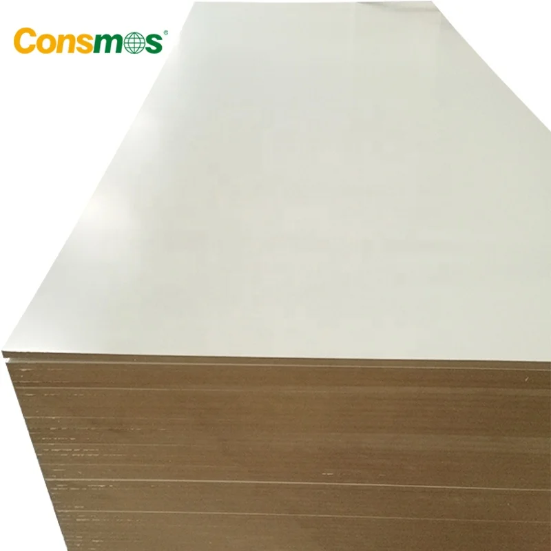 1220x2440mm Both Sides Melamine Mdf 18mm White Coloured Mdf Board