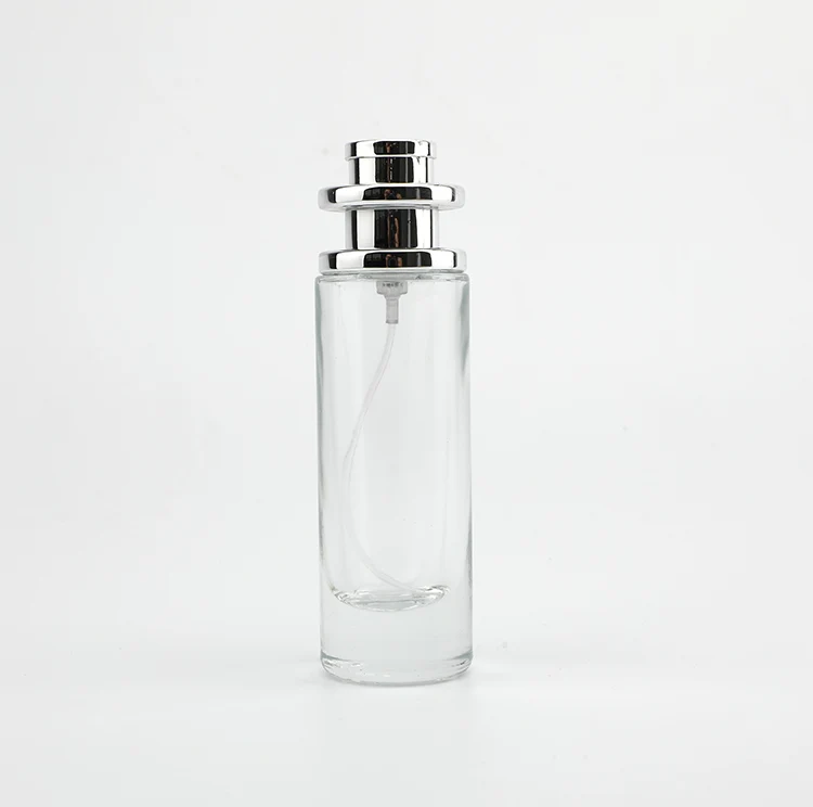 1 oz Hot Sales Portable Custom Cosmetic Empty Clear Glass Refillable Perfume Bottles Screw on Atomizer