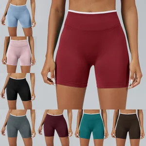 Wholesale Seamless Custom Quick Drying High Waist Fitness Shorts Gym Workout Tight Yoga Pants Women Outdoor Yoga Sports Shorts