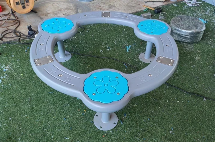 2025 New Round Spring Seat Children's Outdoor Balance Plastic Seesaw Large Outdoor Play Equipment