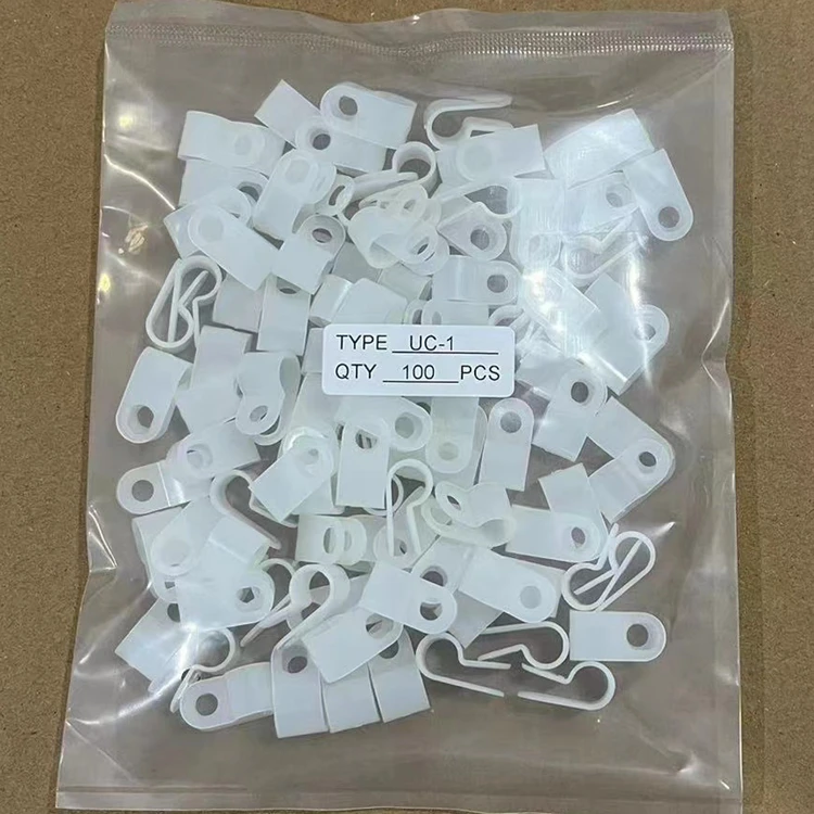 Китайский завод, сертифицированный rohs, 3/16 дюймов, белый/черный цвет, Электрический pa66, пластиковые провода, зажимы для держателя кабеля