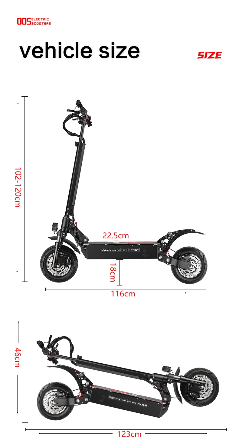 Quickwheel Q7 Pro 3200W 52V Fat Tire Electric Scooter Double Motor Electric Kick Scooter Foldable Electric Scooter Eu Warehouse