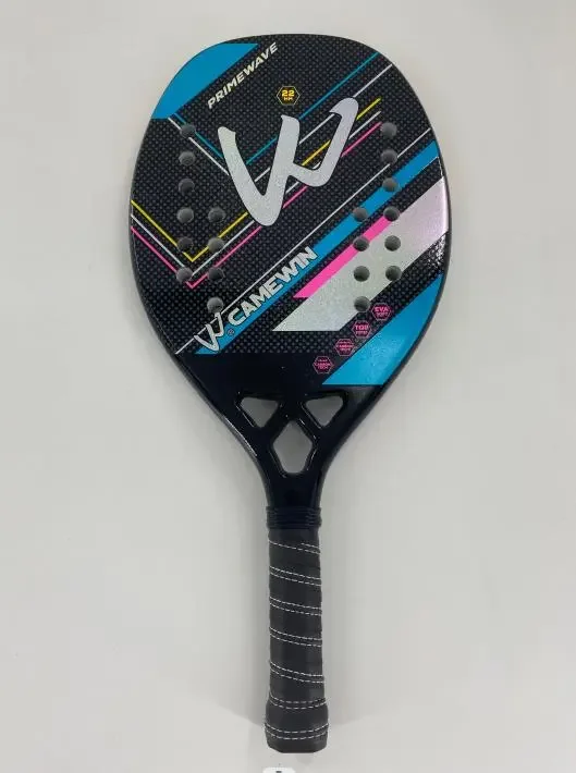 2023 in Stock 3K Beach Tennis Racket Camewin Full Carbon Fiber Rough Surface With Cover Bag Send One Overglue Gift High Quality