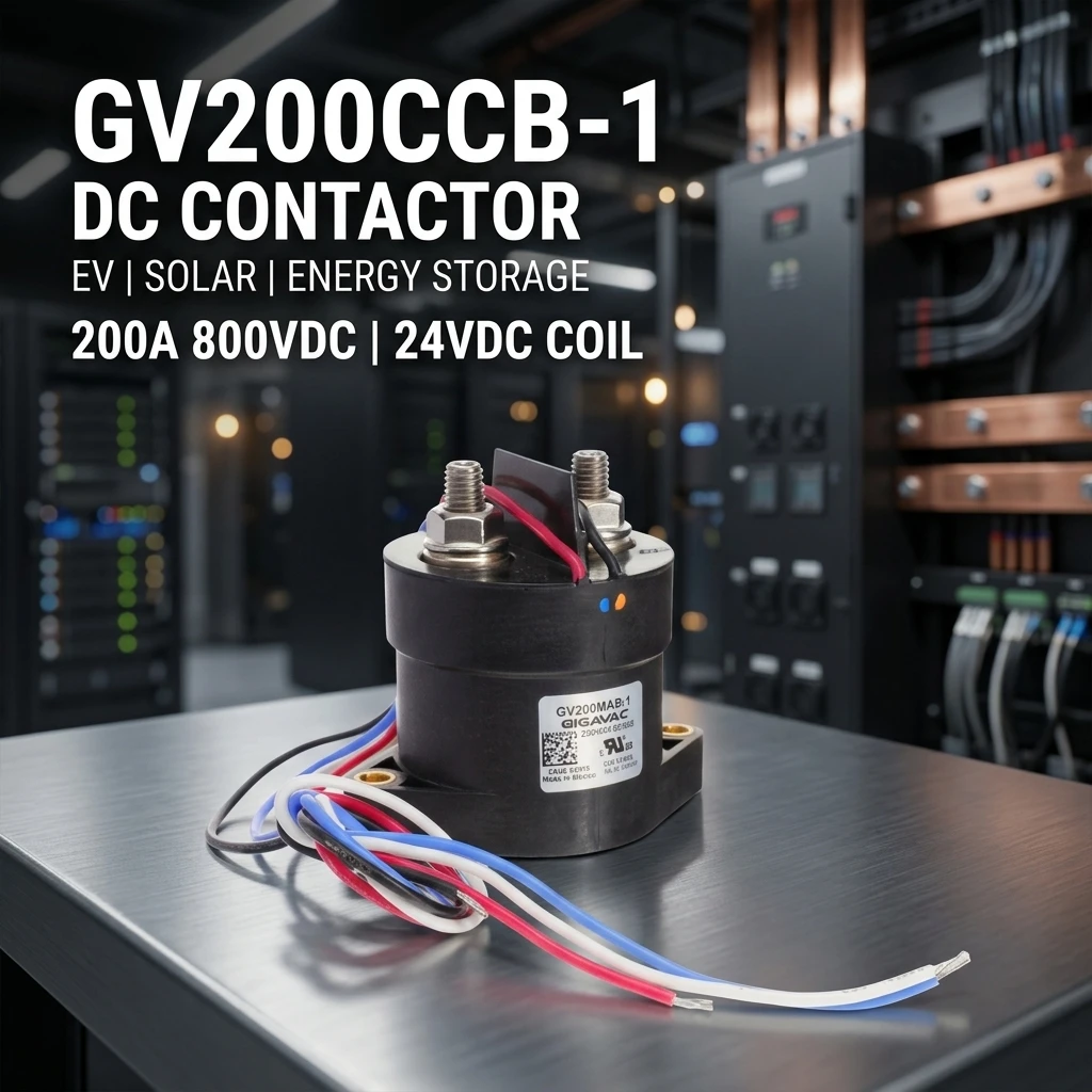 รีเลย์สลับสัญญาณแบบปิดผนึกด้วยเซรามิก รุ่น GV200CCB-1 ของ Sensata-Gigavac กระแสไฟฟ้า 500 แอมแปร์ แรงดันไฟฟ้ากระแสตรง 24 โวลต์ สูงสุด 800 โวลต์กระแสตรง ใช้งานได้ในช่วงอุณหภูมิสุดขั้ว เหมาะสำหรับยานยนต์ไฟฟ้า (Electric Vehicles)