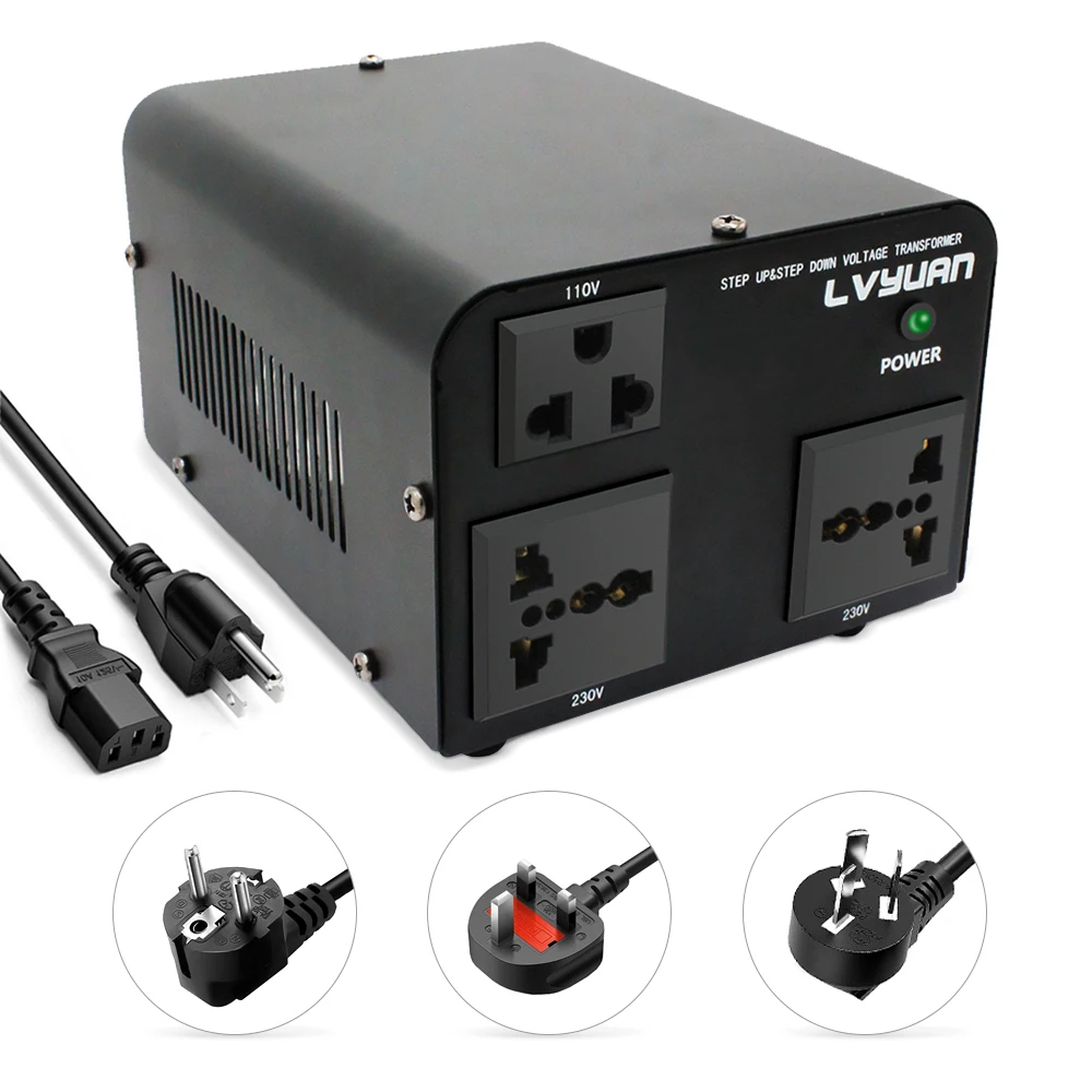 LVYUAN 800W Step Up/Down Voltage Transformer - 110V to 220V & 220V to ...