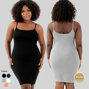 Women's Ribbed Spaghetti Strap Lounge Dress High Elastic Slim Fit Skirt Adjustable Straps Breathable & Comfortable Dress