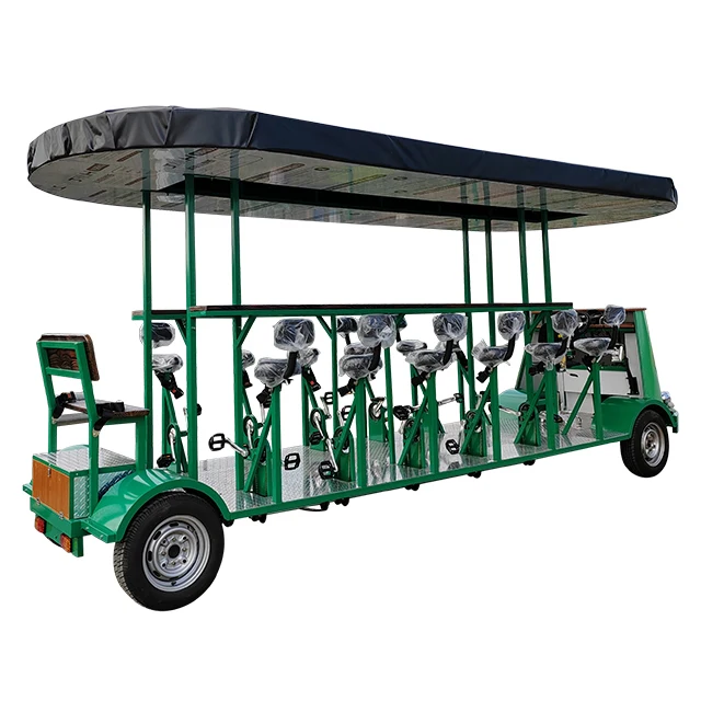 Pedal Group Bicycle 15 Passengers City Bike Pedal Pub Electric Tourist Beer  Bus