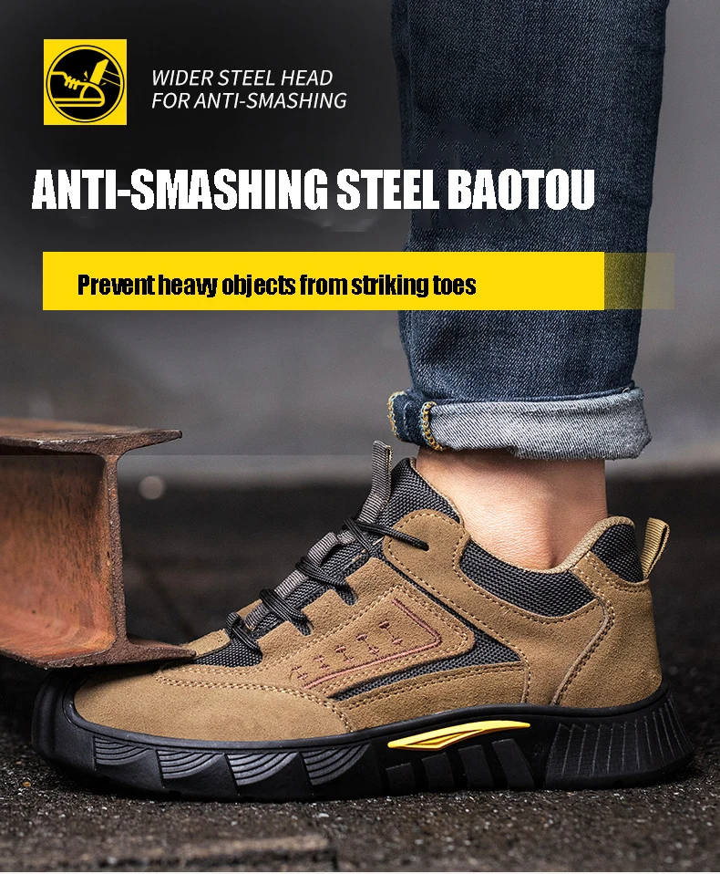 High Quality Antipuncture Safety Shoes Men Antislip Industrial Safety