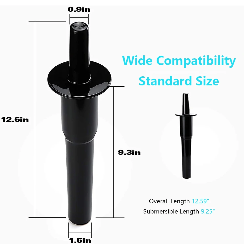 Vitamix Blender Tamper Replacement - 9.5" Plastic Muddler For 64 Oz Containers, Food Grade Safe