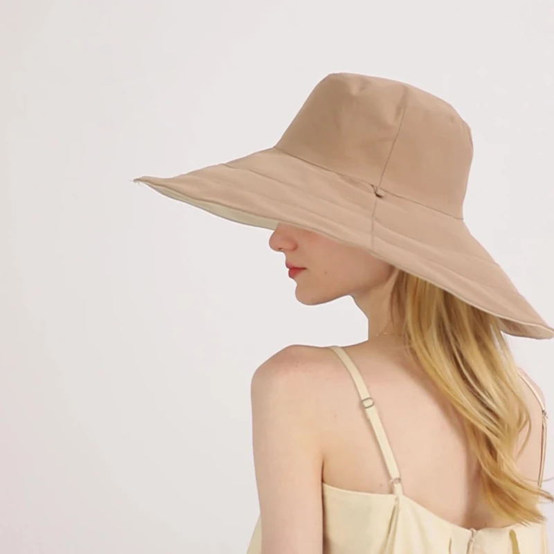 Шляпа рыбака с новым дизайном, Женская двусторонняя шляпа с защитой от ультрафиолета, мексиканские шляпы с широкими полями
