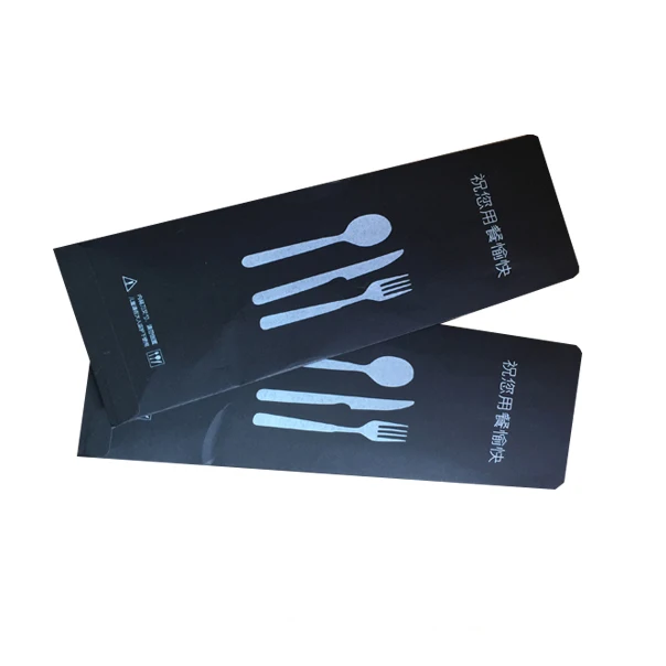Long Slim Chopstick Fork Spoon Packaging Custom Kraft Envelope Box