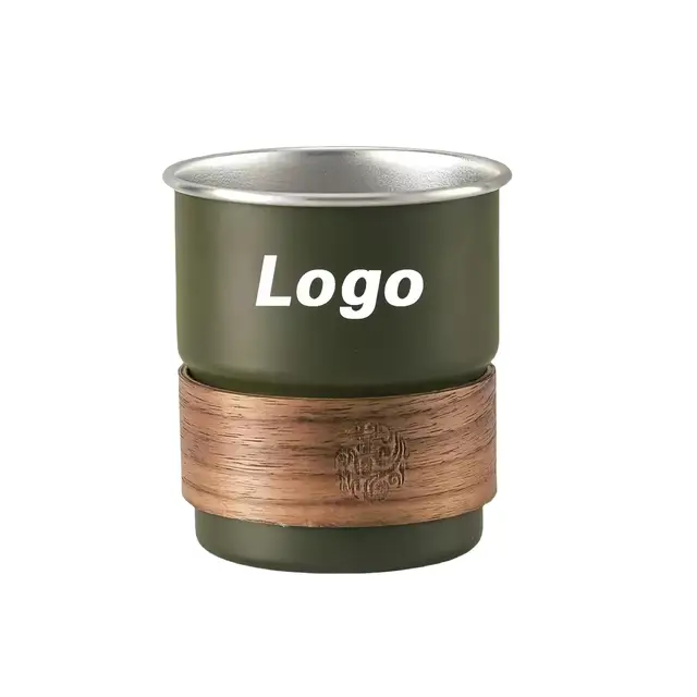 Customizable LOGO 304 stainless steel step cup outdoor camping beer mugs smeg coffee cup