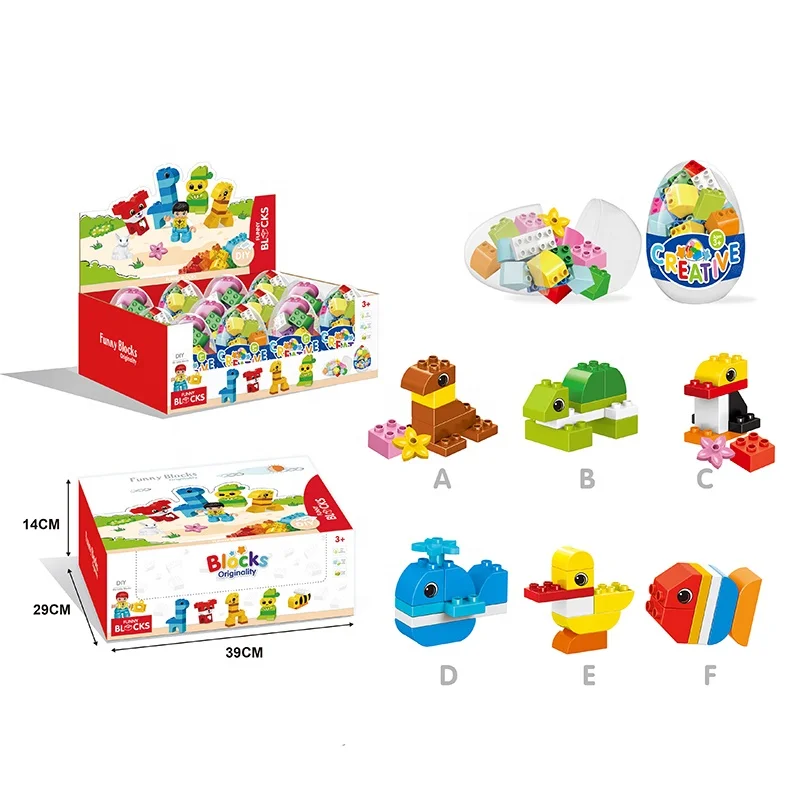 Easter Eggs With Building Blocks for Party Favors Plastic Easter Egg Hunt With Bricks