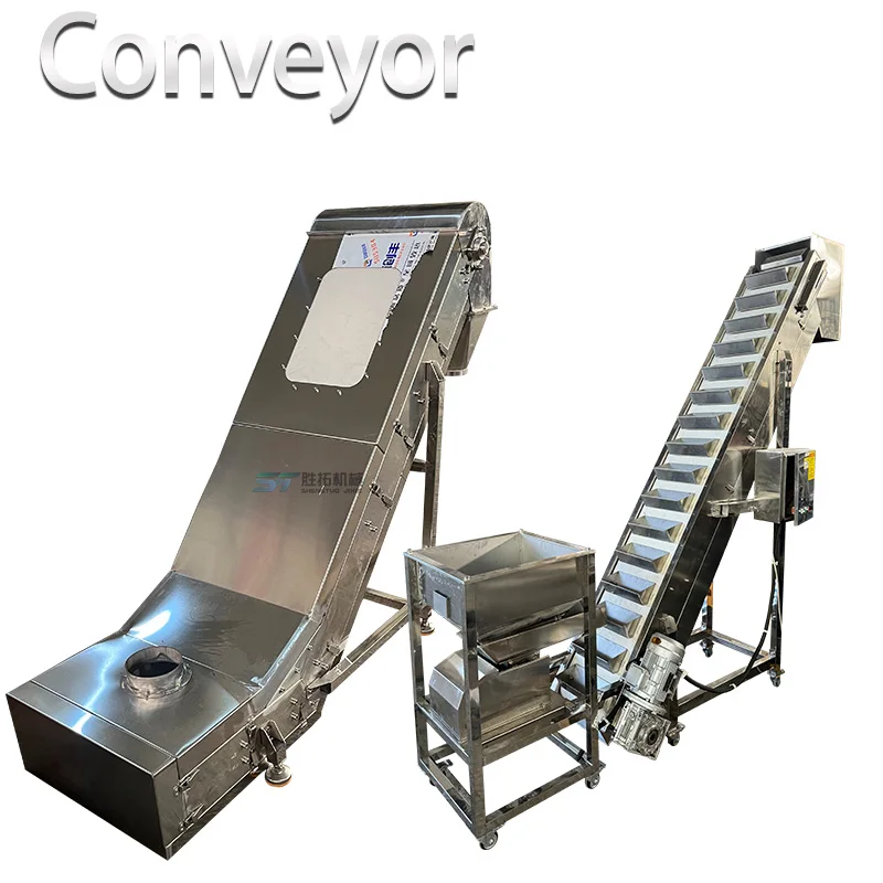 Climbing Conveyor Biomass Particle Conveyor Skirt bar Lifting Feeder Peanut Belt Conveyor