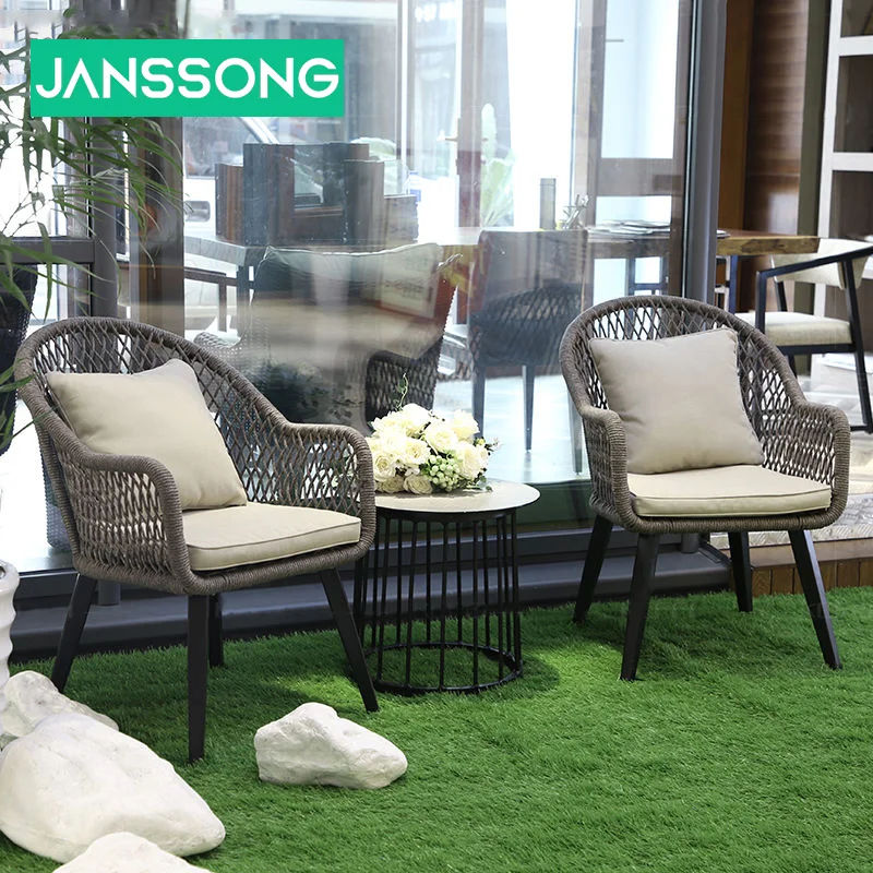 Nordic Leisure Balcony Small Table And Chair Rattan Chair Combination Openair Outdoor Modern