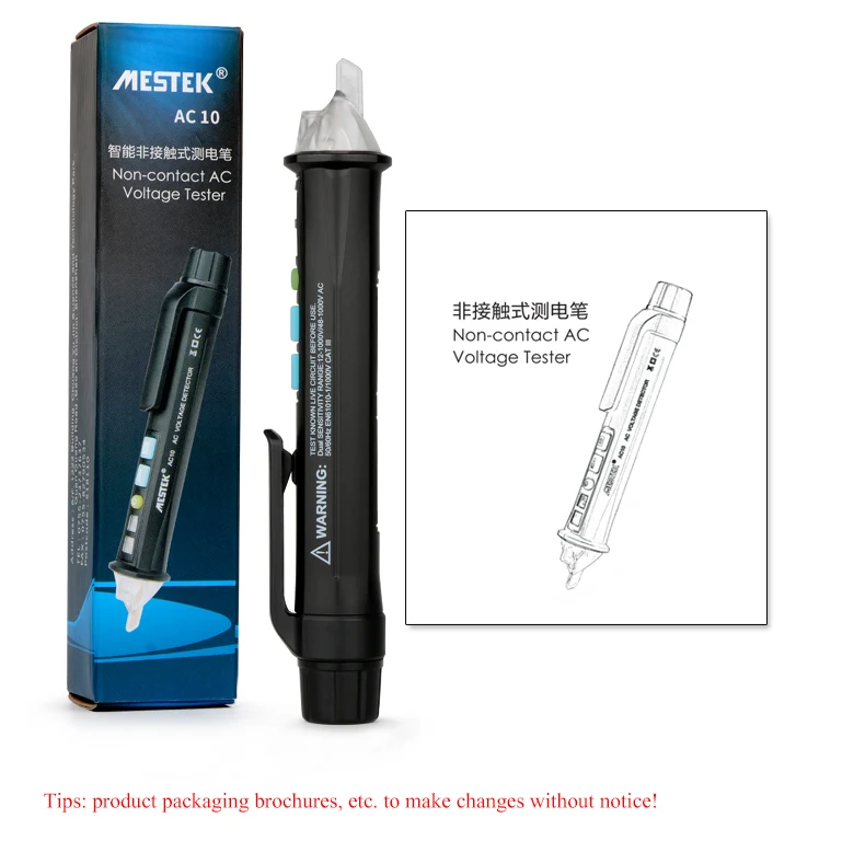 Voltage Tester Pen - Dual Range 48-1000V/12-1000V NCV Detector With Sound & Light Alarm - View #6