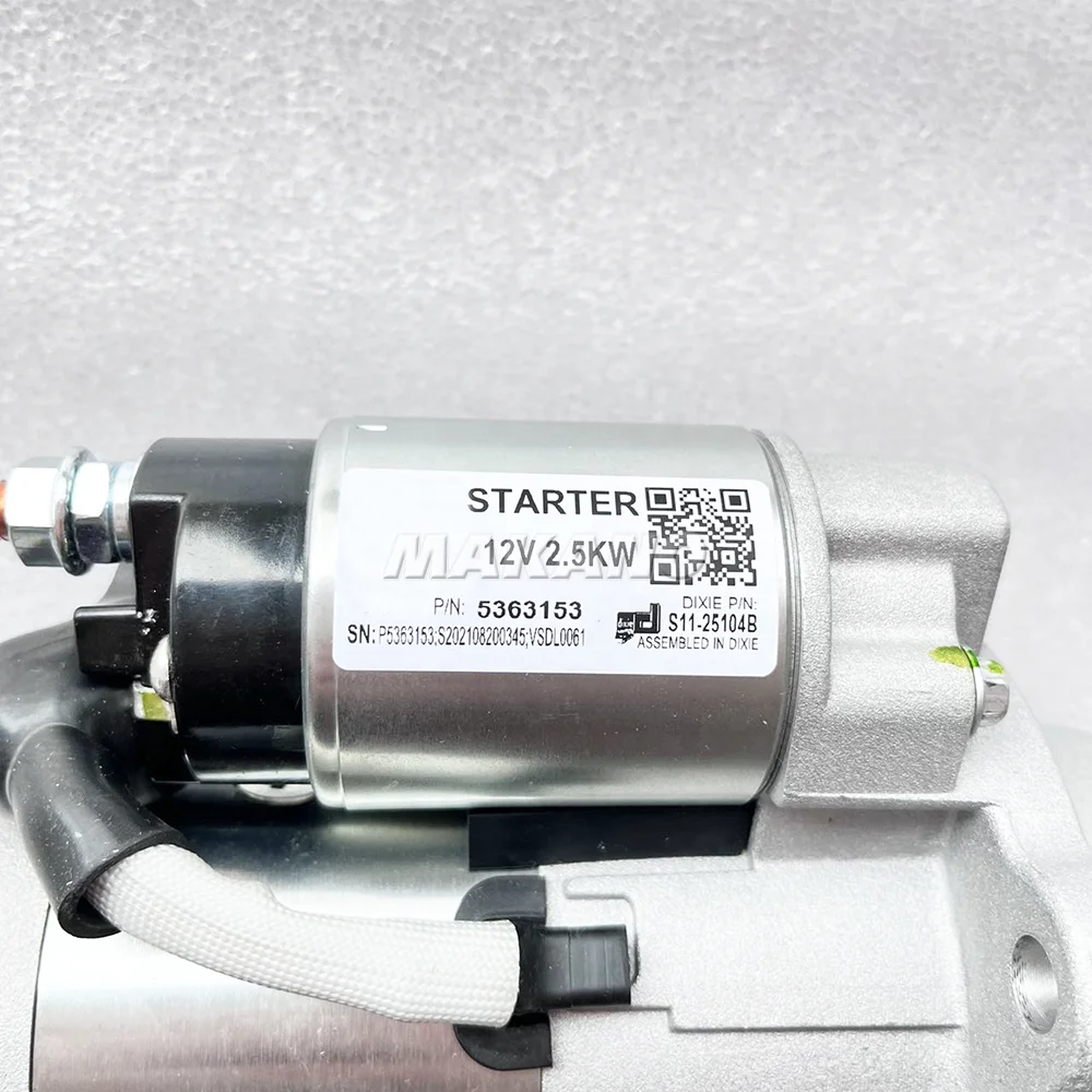 ISF2.8 Diesel Engine Starter Motor 12V Foton Auto Parts Starter 5311304 5266969 5295576 5363153