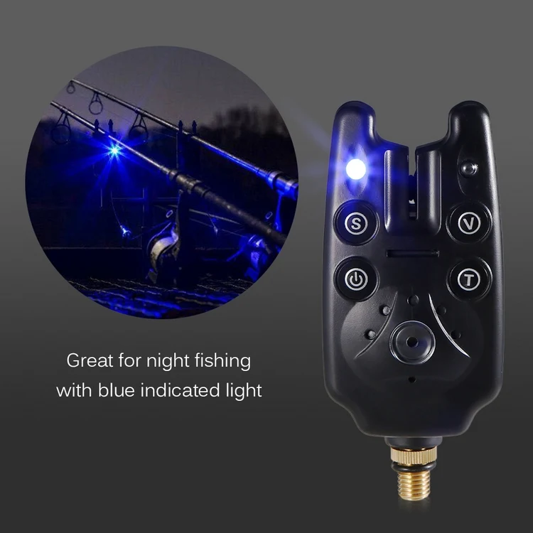 Lixada Fishing Bite Alarm | LED & Sound Alert For Carp Fishing | Adjustable Sensitivity & Water Resistant