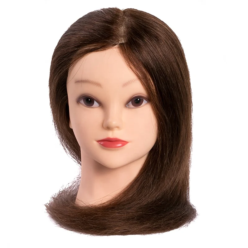 high quality head with hair training hairdressing doll mannequins human heads training female wig dummy with human hair