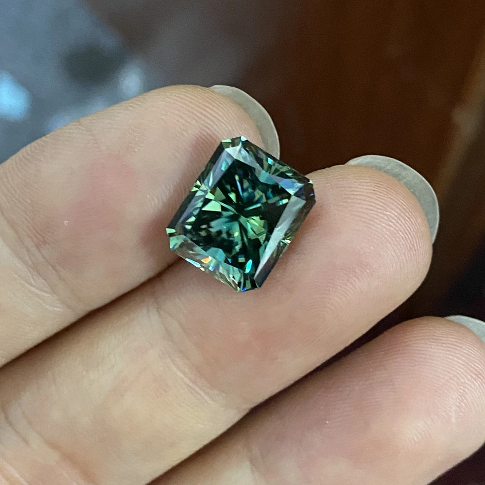 Dark on sale green moissanite