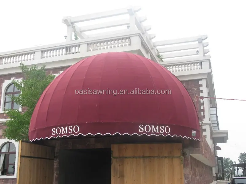 French Style Customized High Grade Half Round Sphere-type Window Dome Awning Retractable Pergola Outdoor Aluminum Luxury Canopy