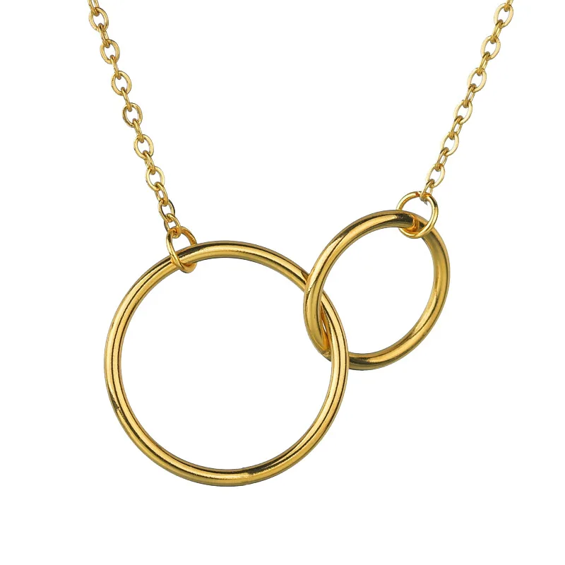 Wholesale Double Circle Link Ring 