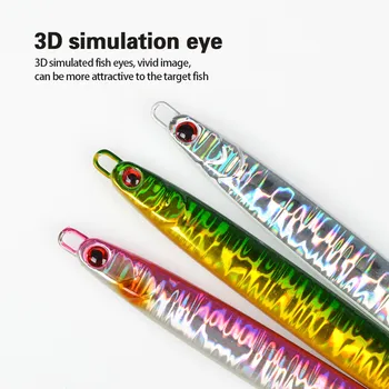 Stainless Steel Shore Casting Fast-Sinking Jig Lure 60g 80g Sea Boat Fishing Jigging Lure No Hooks for Yellow Jack Red Snapper – Metal Jig – view 4
