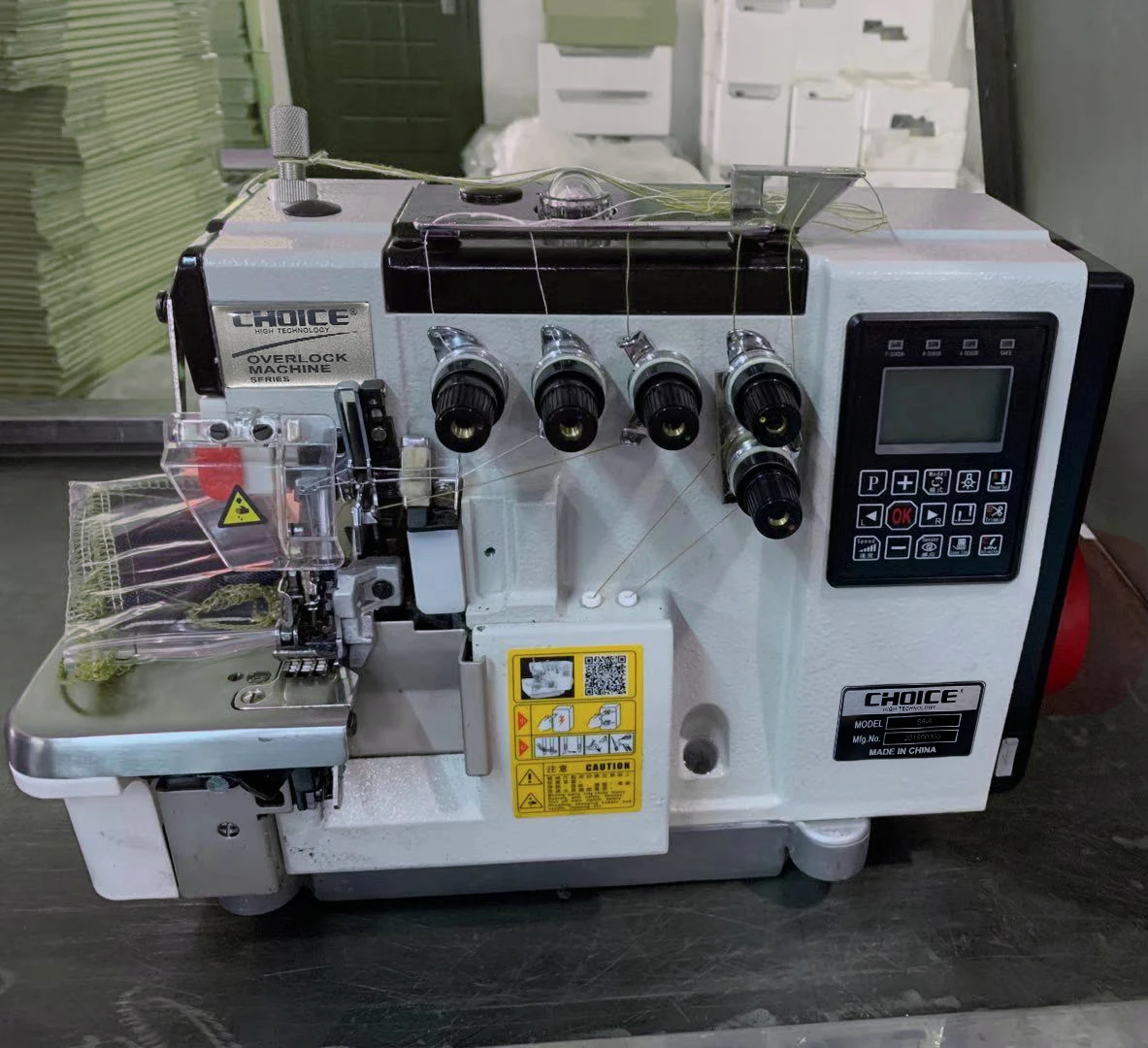 Choice S6-6 Computerized Electronic Auto Trimmer Direct Drive 6 Thread Industrial Overlock Sewing Machine for Garments Clothing