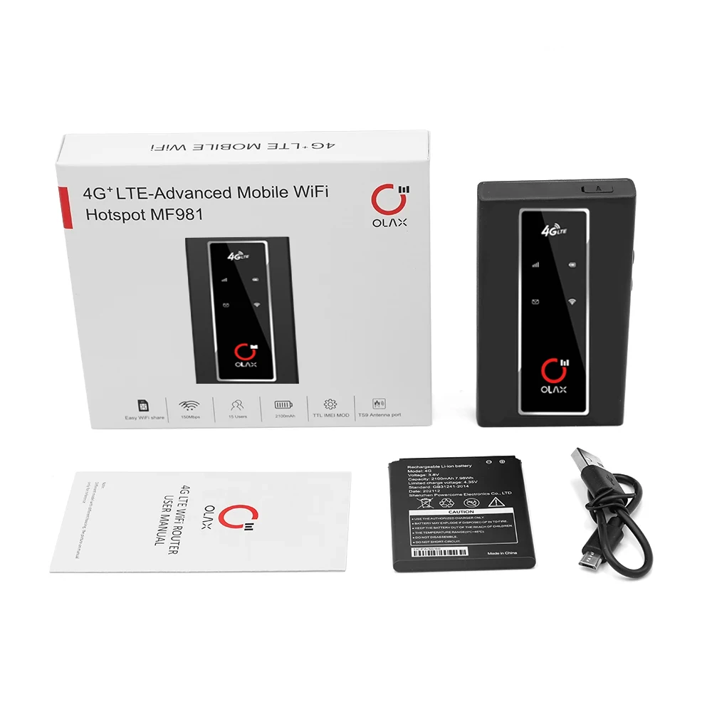 For OLAX MF981 Portable Sim Card 4G LTE Mini Wifi Router Unlock Pocket Wifi with Firewall Function