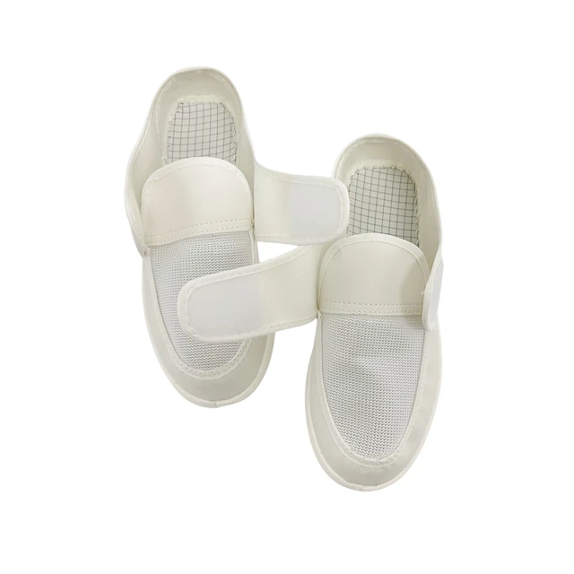 Wholesales  White PU Outsole  Mesh Pu Leather Antistatic Shoes Shoe ESD Cleanroom Soft Shoes for Electronics Industry