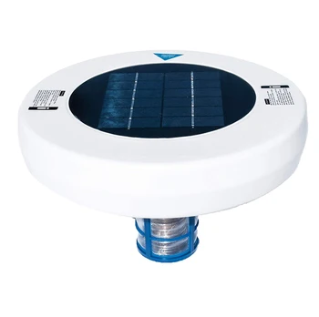 Solar Powered Swimming Pool Water Purifier with Copper Anode Ionizer Chlorine Generator Dispenser for Effective Pool Cleaning
