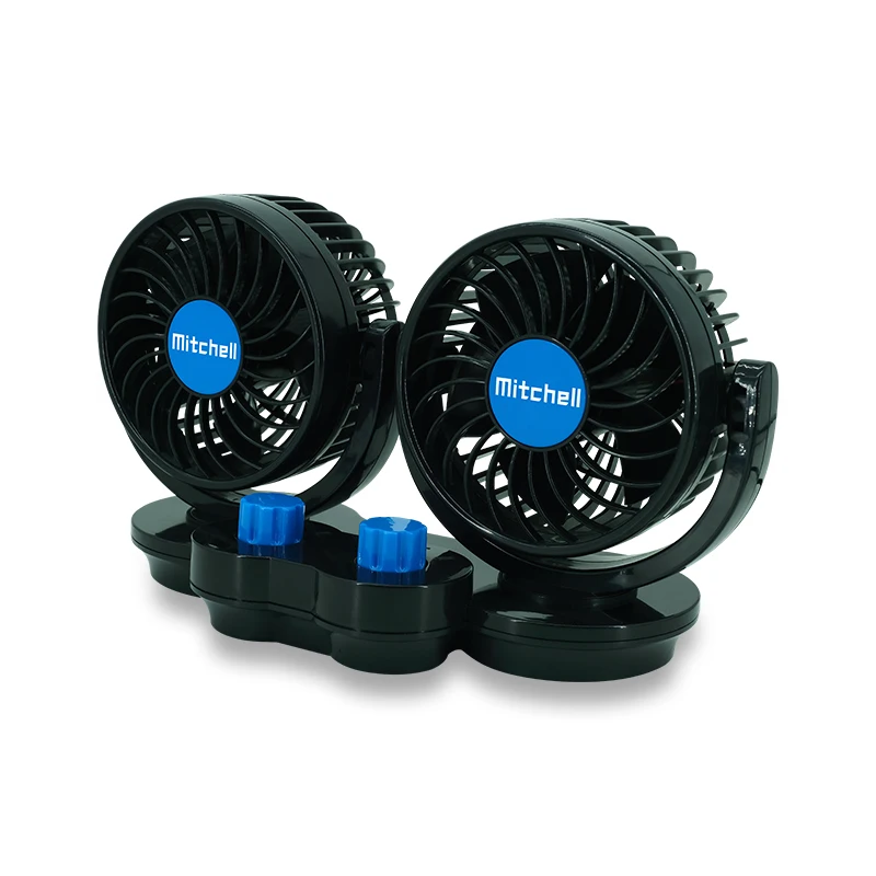 Двухсторонний автомобильный вентилятор постоянного тока 12 В/24 В универсальный портативный воздушный для автомобиля регулируемый охлаждающий кулер с двумя