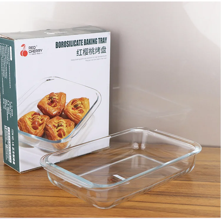 Customized High Borosilicate Glass Bread Baking Pan Glass Baking Dishes