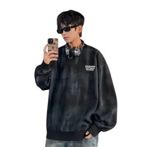 New Design Vintage Popular Washed Boy Long Sleeve Hoodie Wholesale Neck Casual Knitted Polyester/Cotton Quick Dry Breathable