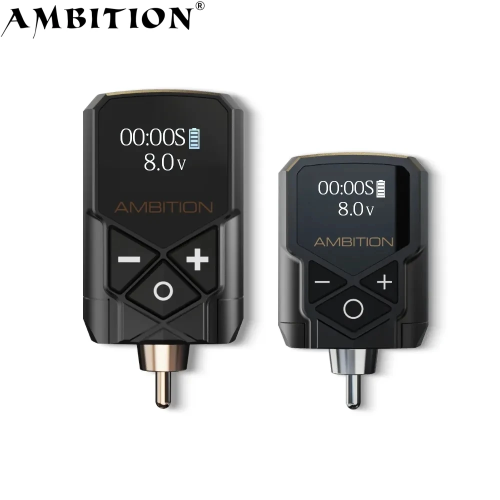 Ambition Kuark RCA無線タトゥー電源 2400mAhポータブルLCDディスプレイ
