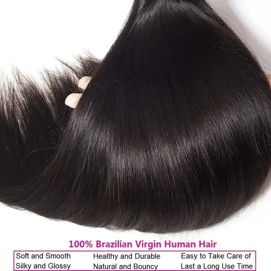 Glattes Echthaar-Bündel, natürliche schwarze Frauen, Rohhaar-Extensions, 10-30 Zoll_voghion.com