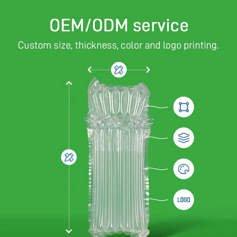 Durable Delivery Wine Bottle Protector Eco Friendly Plastic Air Cushion Bag Inflatable Packaging Shockproof Air Column Bag
