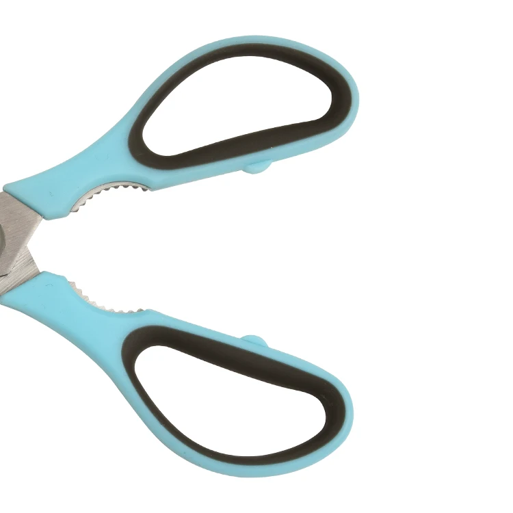 New Arrival 8.3 Inch Multifunction Kitchen Scissors Double-color Kitchen Scissor PP&TPR Handle Scissors