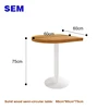 Solid wood semi-circular table