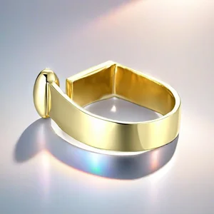 Muxcor Gold Plated Alloy Jewelry Rings for Girls Fine Ajustable D-shaped Geometric Open Minimalist European and American Style