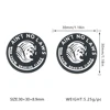 Perle focale ronde noire et blanche SA294